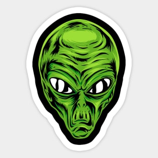 Alien Face Trick or Treat Halloween Costume Sticker